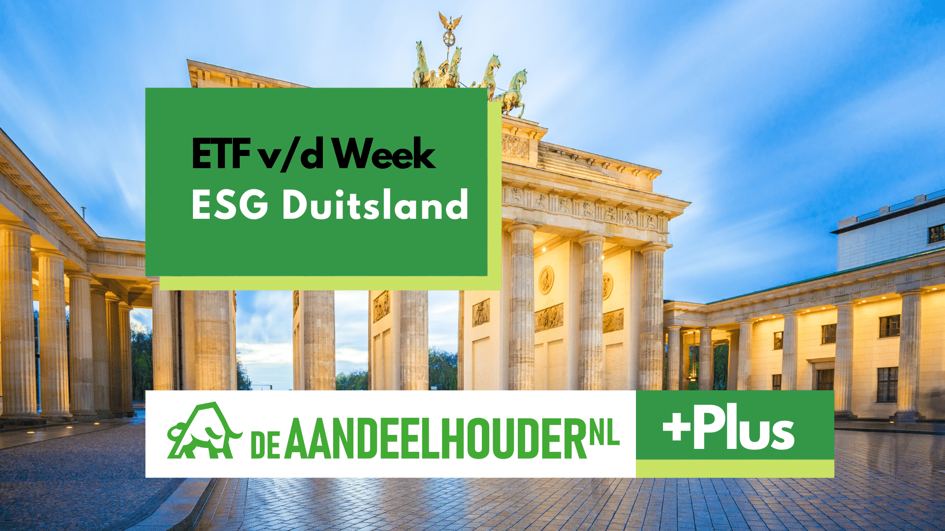 ETF v/d Week: ESG Duitsland