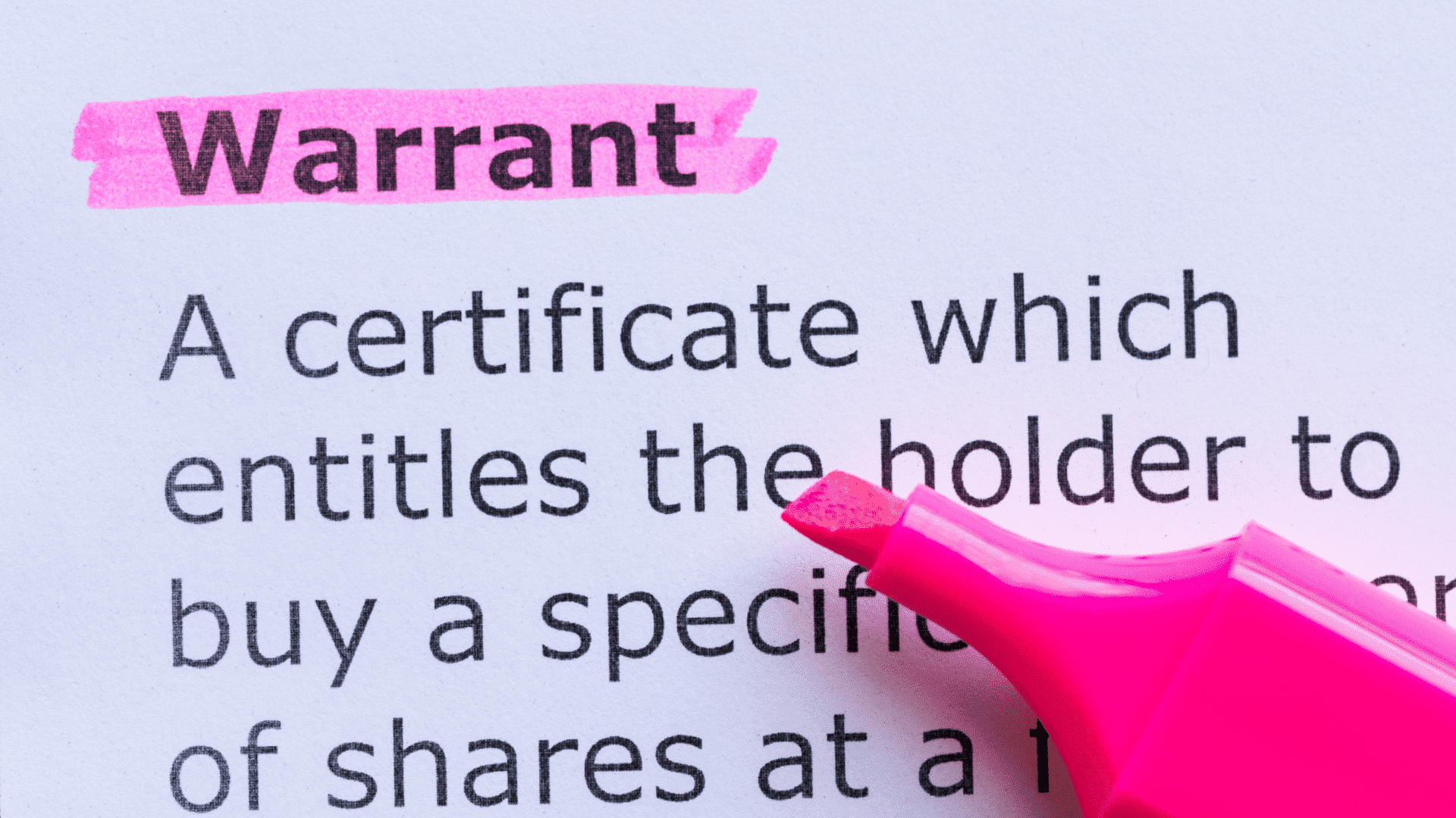 Invloedsfactoren prijs Warrant