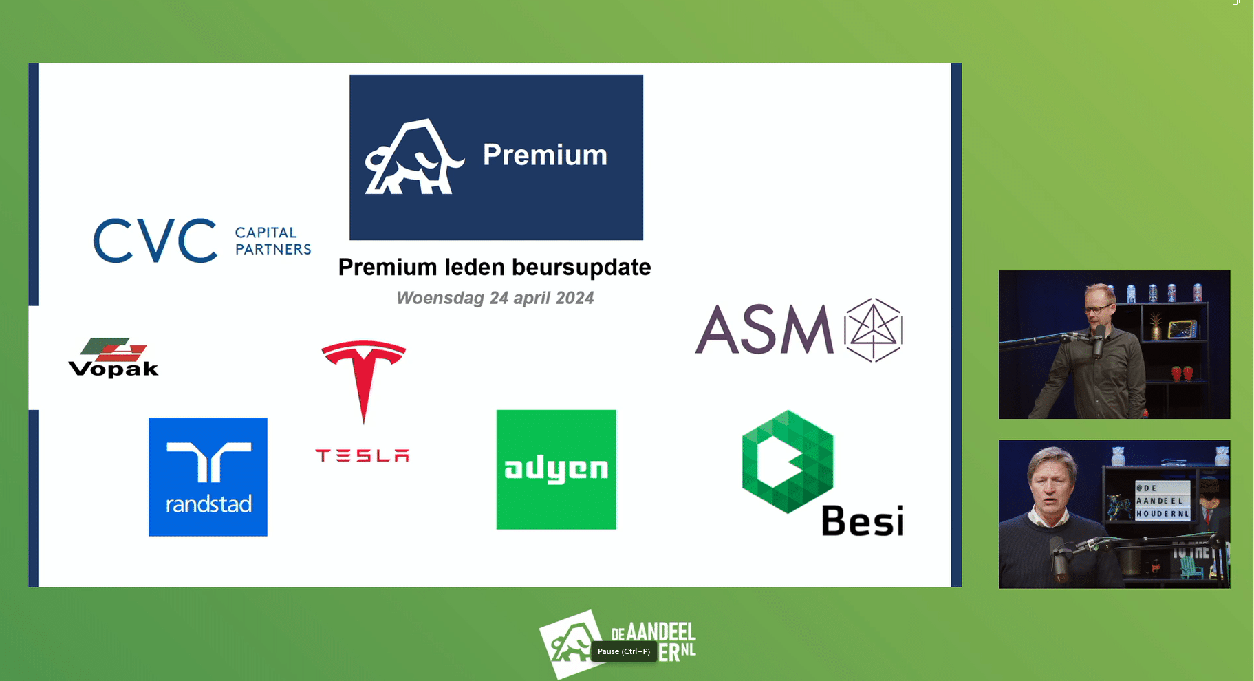 Tesla ASMI Besi Adyen Vopak Randstad Akzo